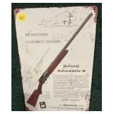 Browning tin sign, 12" x 8"