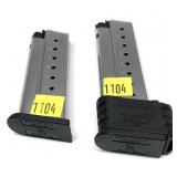 Lot, 2 Springfield Armory XDS 9mm magazines,