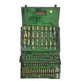 Vintage Remington cartridge and shell display in