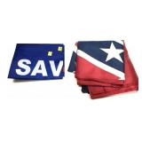 Lot: 2 Flags includes American/Confederate and