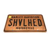 Harley Davidson license plate