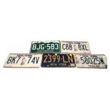 Lot, 5 license plates, 5-New York, 1-Colorado
