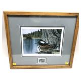 1997 bird stamp and signed and numbered print,