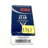 Box of CCI .2 LR Quiet-22 cartridges, 50 rounds