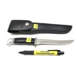 Buck 121 knife with matching leather sheath