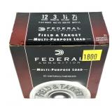 Box of 12 Ga. 2.75" No. 7.5 Federal Field & Target