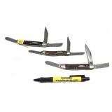 Lot, 3 Case 3-blade folding knives: 2-marked 6347,