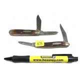 Lot, 2 KaBar 2-blade folding knives: 1026 and 1047