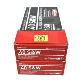 x2- Boxes of .40 S&W 180-grain FMJ Aguila