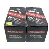x2- Bricks of .22 LR TAC-22 Norma cartridges,