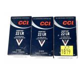 x3- Boxes of .22 LR CCI Quiet-22 cartridges,