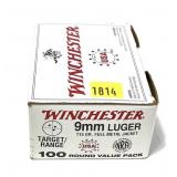 Box of 9mmLuger 115-grain Winchester FMJ