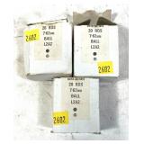 Lot: Military 7.62mm ball cartridges, 45 rounds