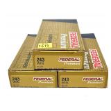 x3- Boxes of .243 WIN 85-grain boattail hollow