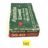 Vintage box of .30-40 KRAG 180-grain SP Remington