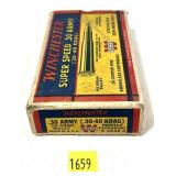 Vintage box of Winchester .30 Army (.30-40 KRAG)
