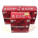 x3- Boxes of 20 Ga. 2.75" No. 8 Federal Field &