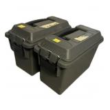 Lot: 2 Plastic ammo cans