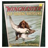 Winchester tin sign, 16" x 12 1/2"