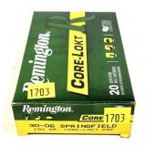 Box of .30-06 SPRG 180-grain Core-Lokt PSP