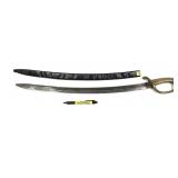 French 1812 sword with homemade leather scabbard