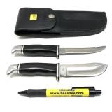 Buck 2-knife set: 103 and 118 in Buck leather