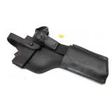 Early leather broomhandle holster, marked