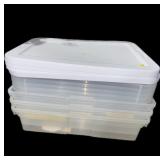 Lot: Rubbermaid Keepers clear boxes, 7 boxes,