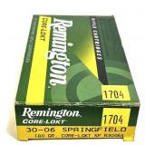 Box of .30-06 SPRG 180-grain Core-Lokt SP