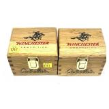 x2- Wooden boxes of .22 LR hollow point