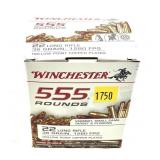 Box of .22 LR hollow point Winchester cartridges,