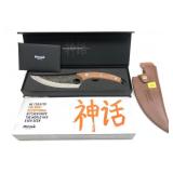 Huusk Japan Stainless steel knife with leather
