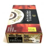 Box of 7mm REM Mag 160-grain Barnes Triple-Shock