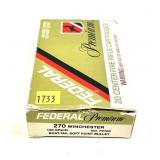 Box of .270 WIN. 150-grain Boat Tail Soft Point