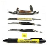 Lot: 4- Assorted Folding Knives includes