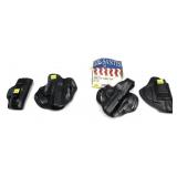 Lot, assorted black leather holsters includes