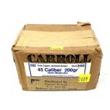 Box of Carroll .45 Cal Semi-Wadcutter bullets, 500