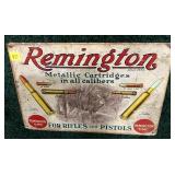 Remington tin sign, 8" x 12"