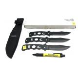 Fusion by SOG knife with 3 blades, sheath and box