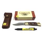 Camillus 1-Blade Folding Knife with leather case