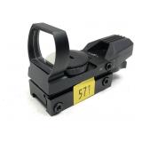 Red/green sight with scope rail and battery