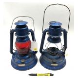 Lot, 2 Dietz No. 1 Little Wizard lanterns -