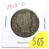 1903-O Barber half dollar