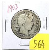 1903 Barber half dollar
