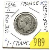1866 France 1 franc