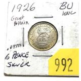 1926 British 6 pence