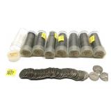 x8- Mixed date rolls of Jefferson nickels-x8 rolls