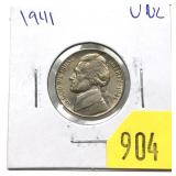 1941 Jefferson nickel, Unc.