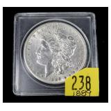 1889 Morgan dollar, gem BU