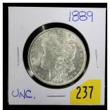 1889 Morgan dollar, Unc